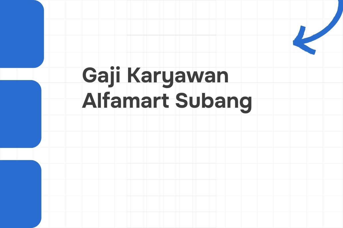 Gaji Karyawan Alfamart Subang