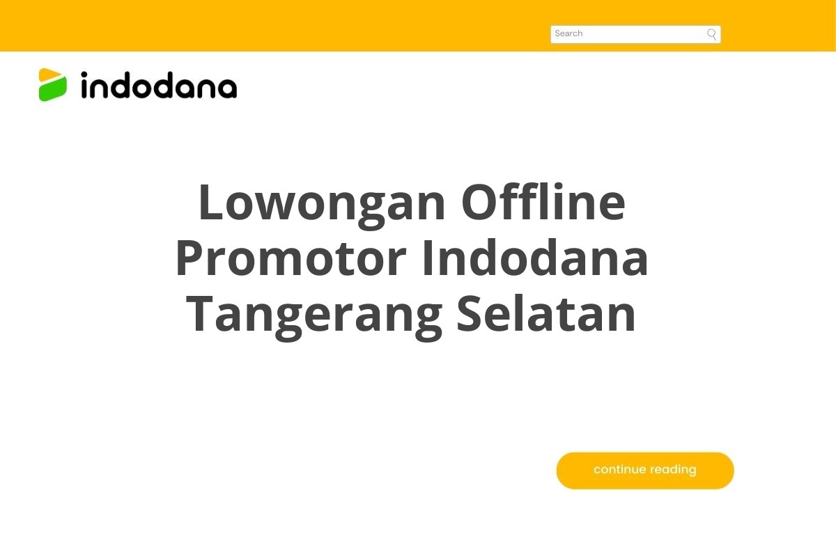 Lowongan Offline Promotor Indodana Tangerang Selatan